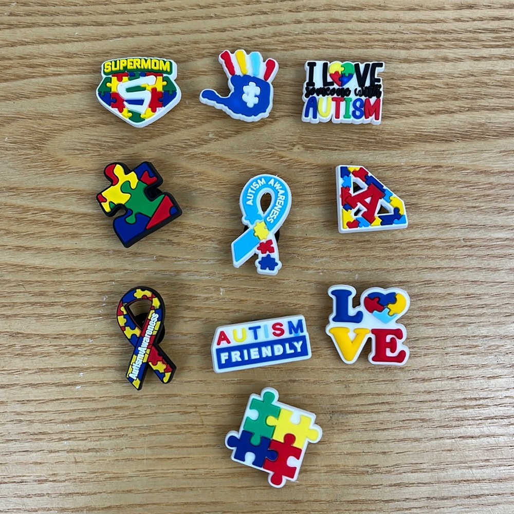 10 autism friendly croc charms